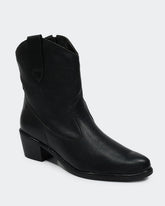 Bota Western Basic Cano Curto Preta Villa Griffe