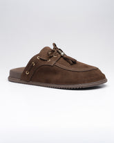 Clog Bambolim Amarração Camurça Café Villa Griffe
