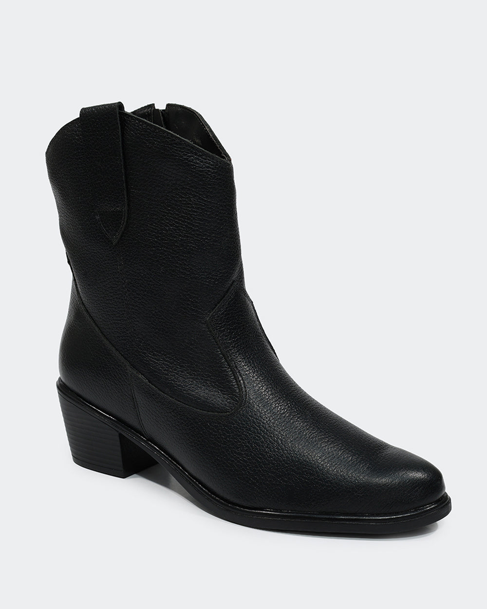 Bota Western Basic Cano Curto Preta Villa Griffe