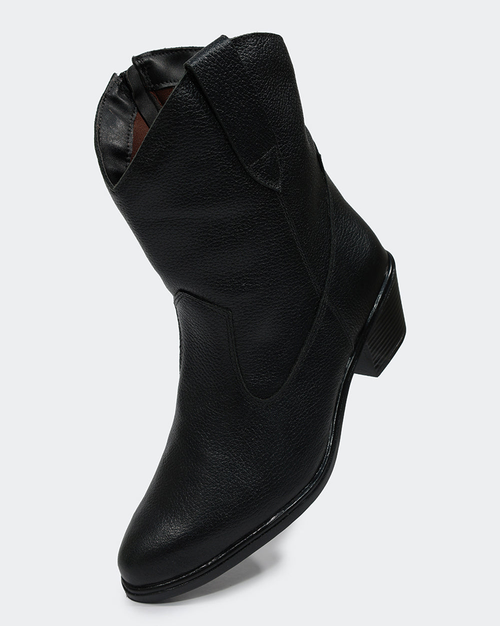 Bota Western Basic Cano Curto Preta Villa Griffe
