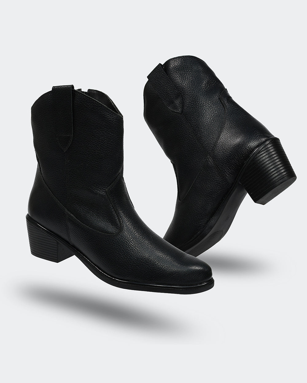 Bota Western Basic Cano Curto Preta Villa Griffe