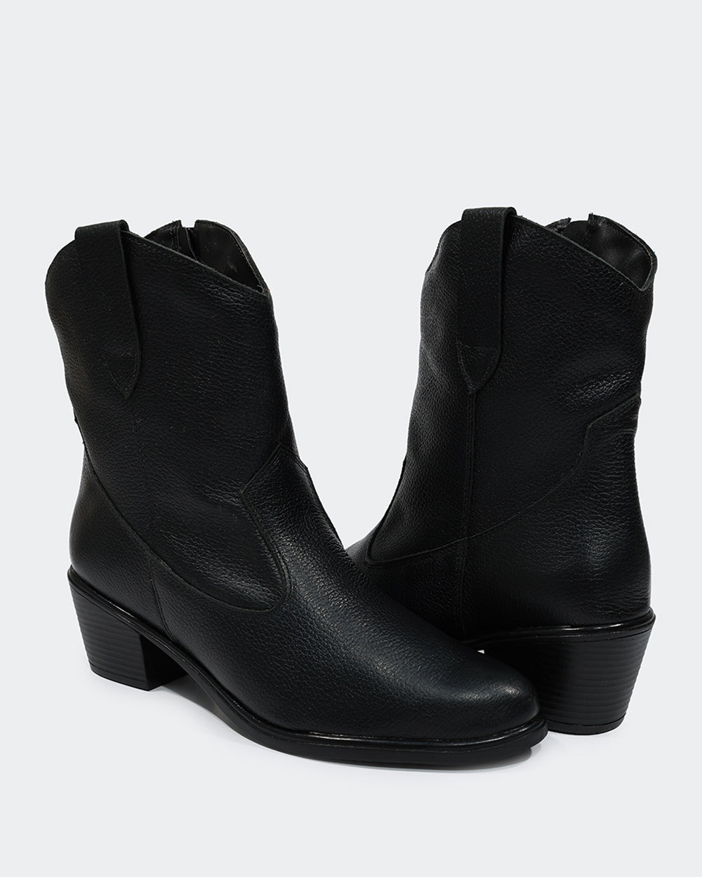 Bota Western Basic Cano Curto Preta Villa Griffe