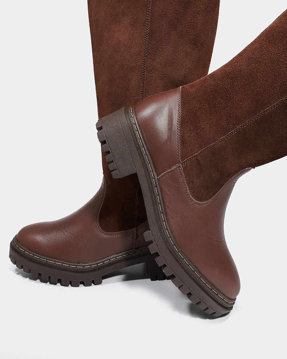 Bota Montaria Tratorada Cano Longo Café Villa Griffe