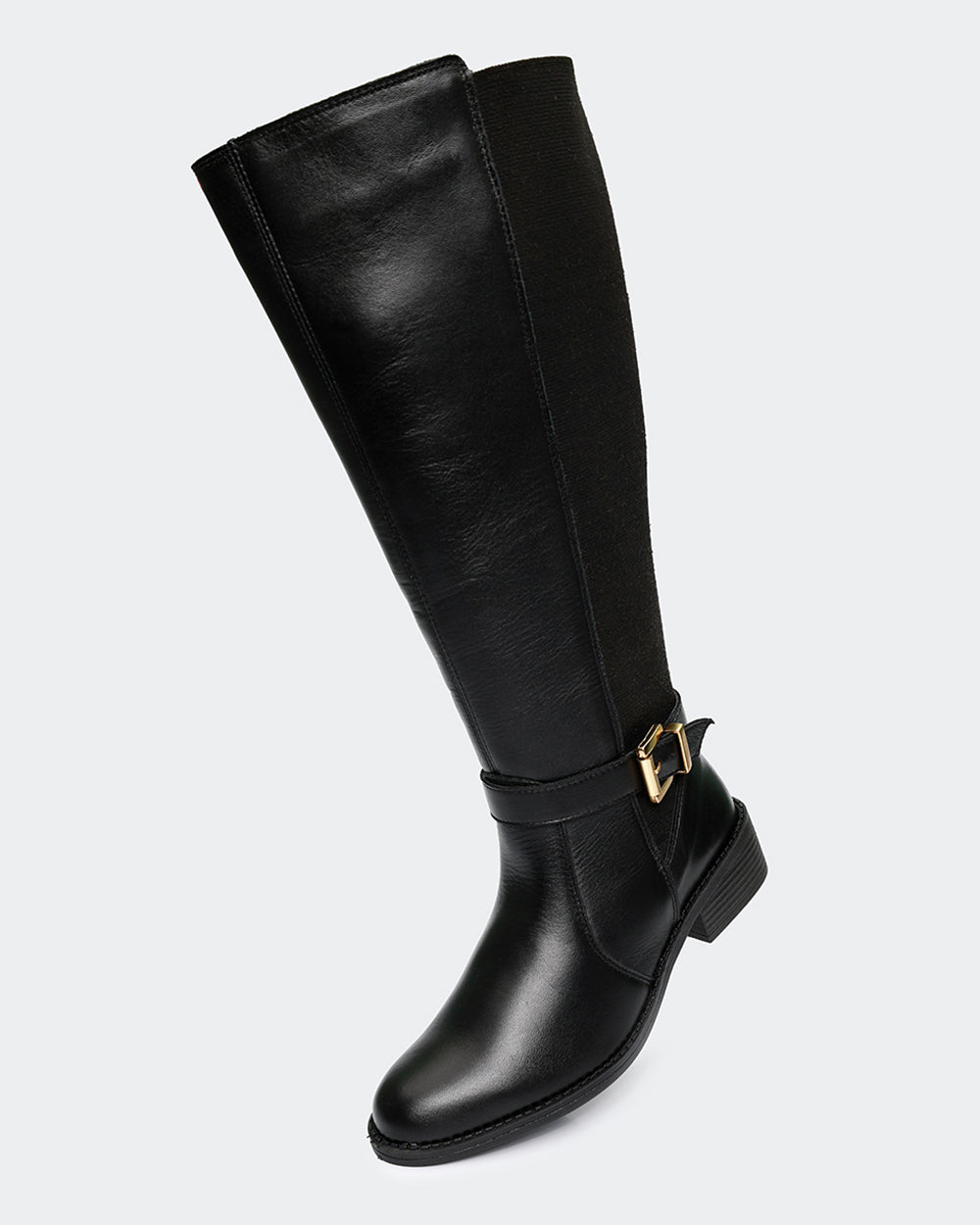 Bota Montaria Elástico Ajustável Cano Longo Preta Villa Griffe