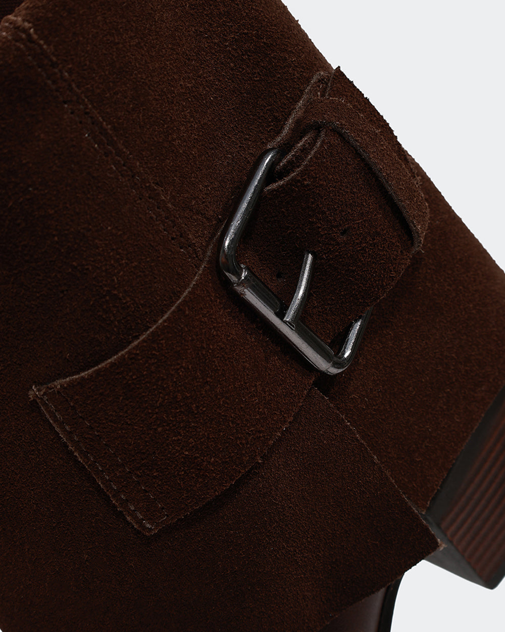 Bota Maxi Fivela Cano Curto Café Villa Griffe