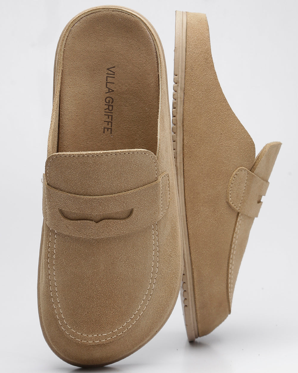 Clog Gravata Basic Camurça Areia Villa Griffe