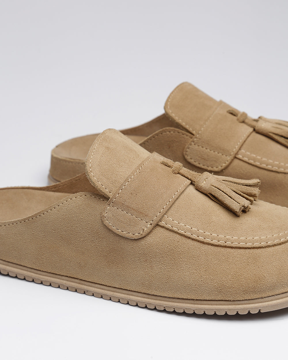 Clog Bambolim Camurça Areia Villa Griffe