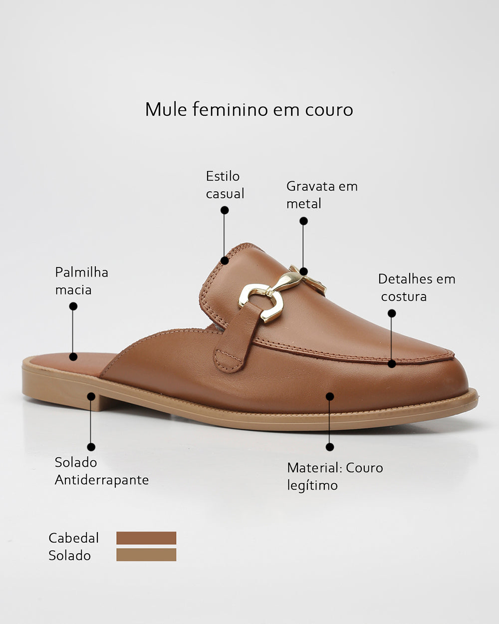 Mule Bridão Caramelo Villa Griffe
