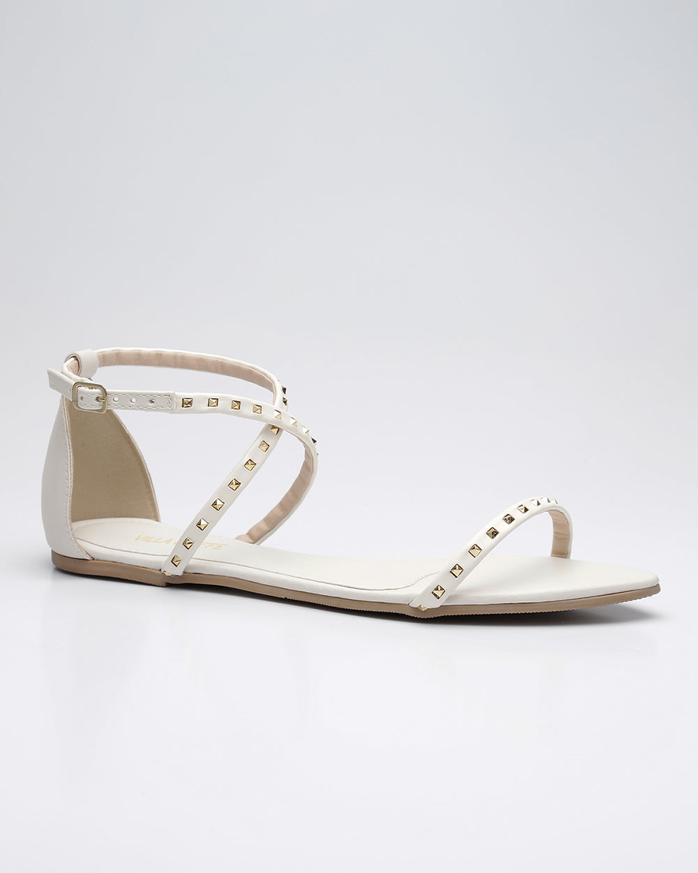 Rasteira Bico Folha Off White Villa Griffe
