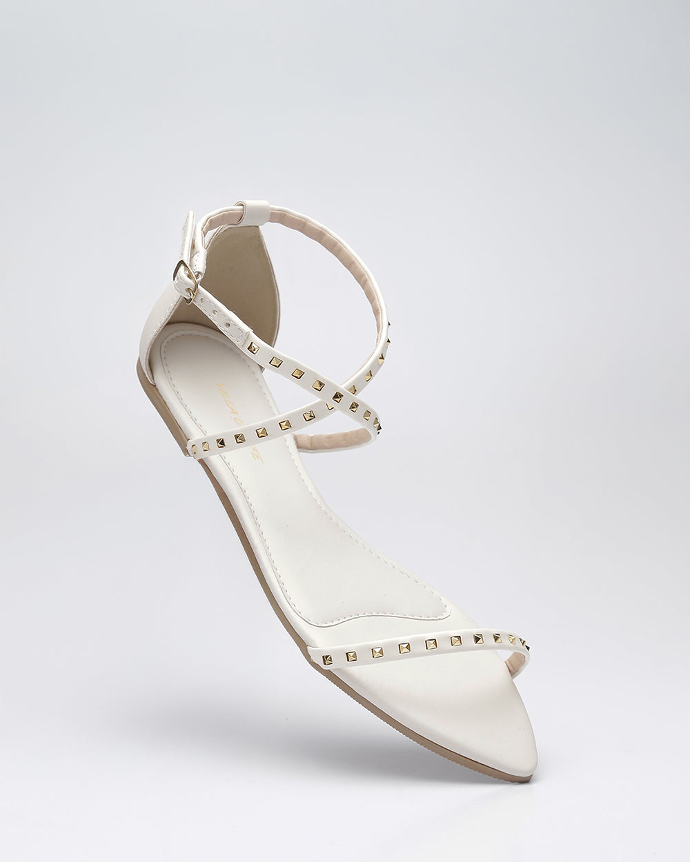 Rasteira Bico Folha Off White Villa Griffe
