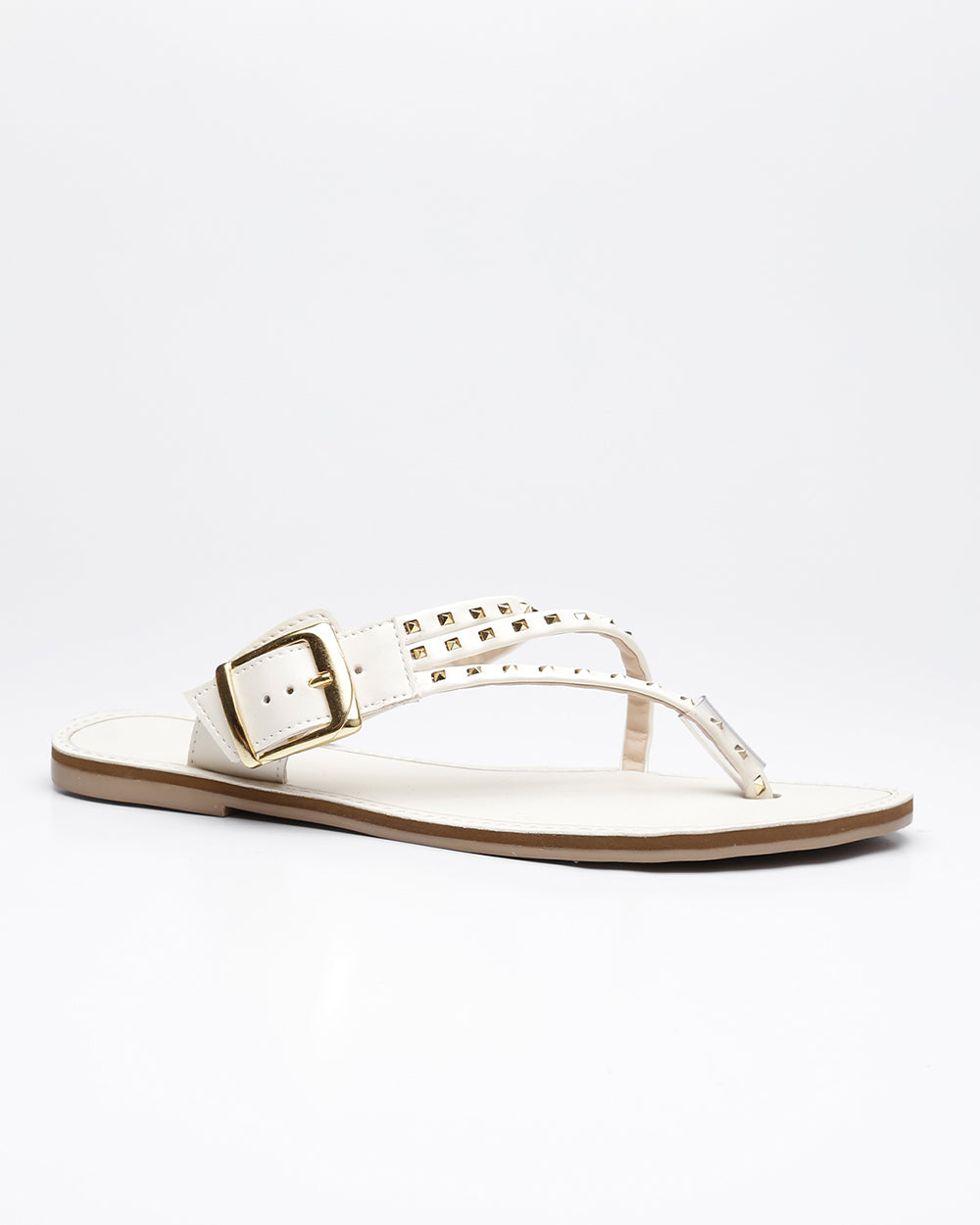 Rasteira Aplicações Fivela Off White Villa Griffe