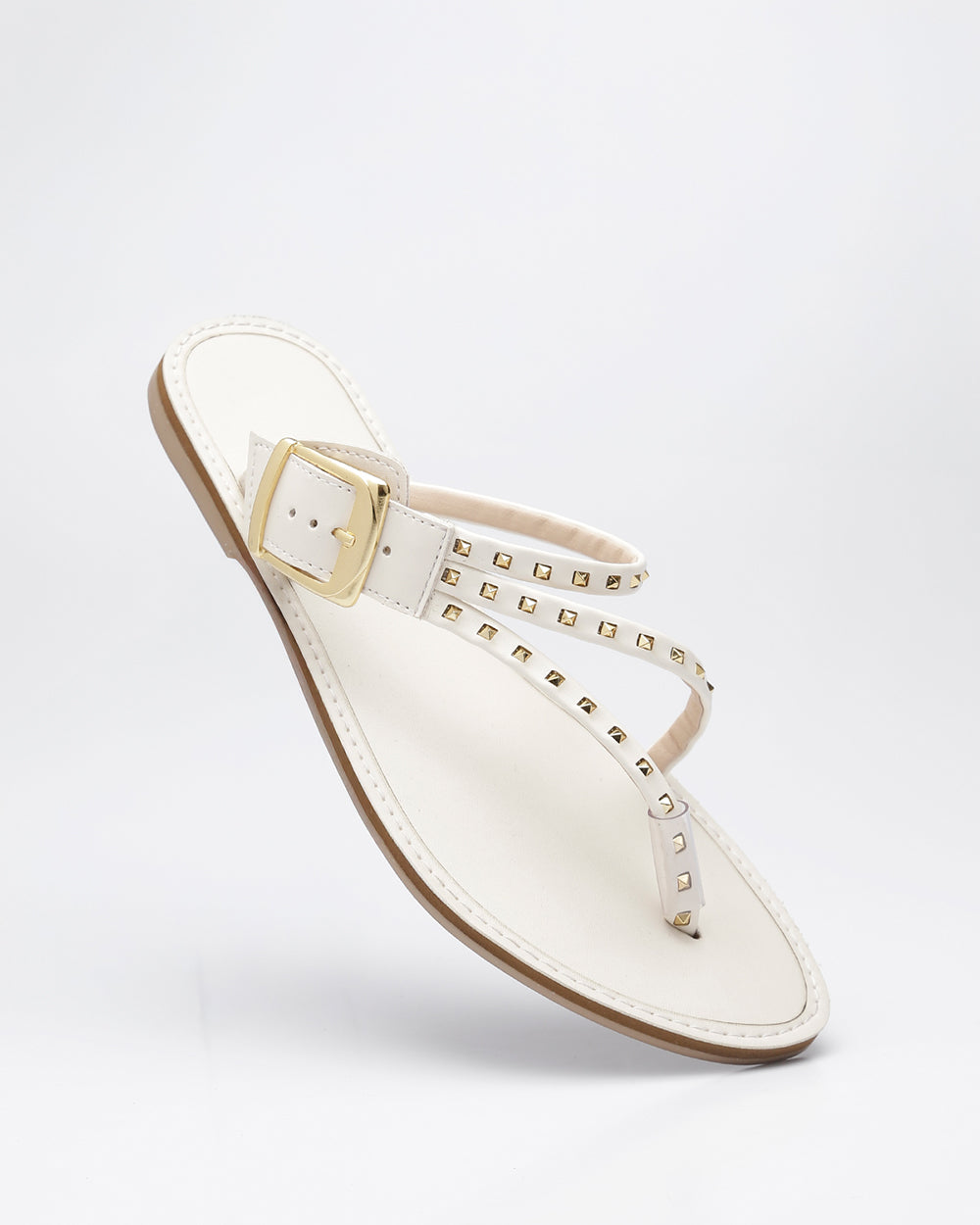 Rasteira Aplicações Fivela Off White Villa Griffe