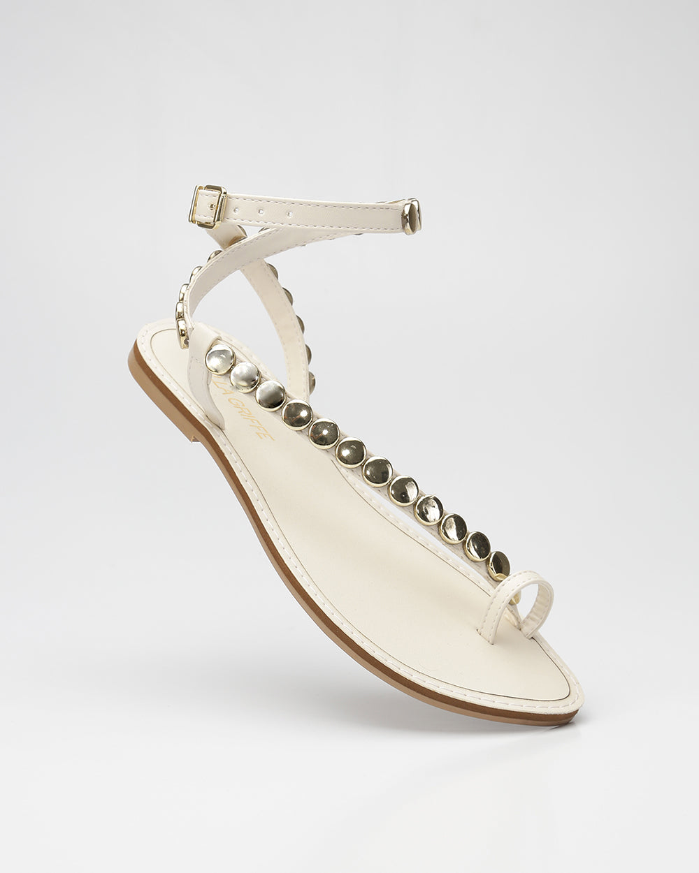 Rasteira De Dedinho Esferas Off White Villa Griffe
