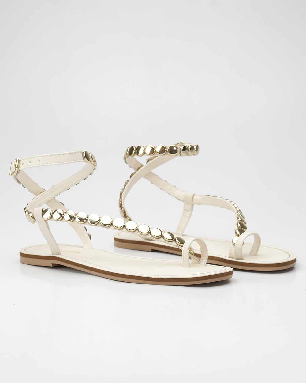 Rasteira De Dedinho Esferas Off White Villa Griffe