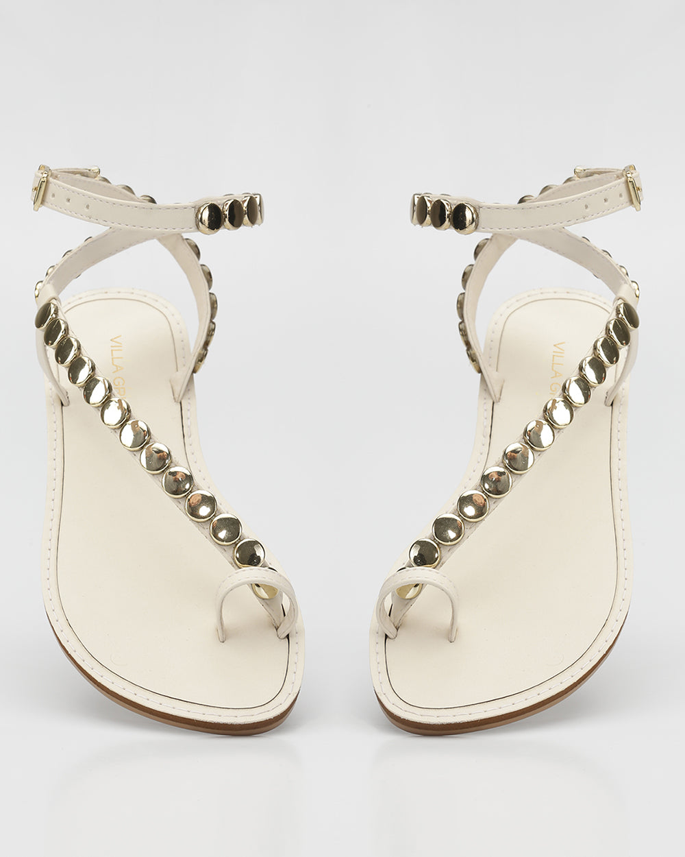 Rasteira De Dedinho Esferas Off White Villa Griffe