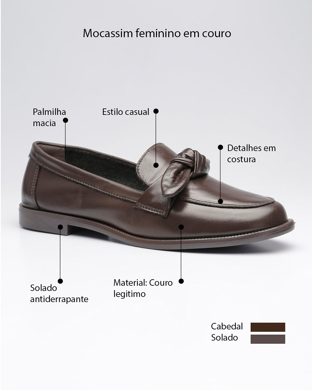 Mocassim Enlace Café Villa Griffe
