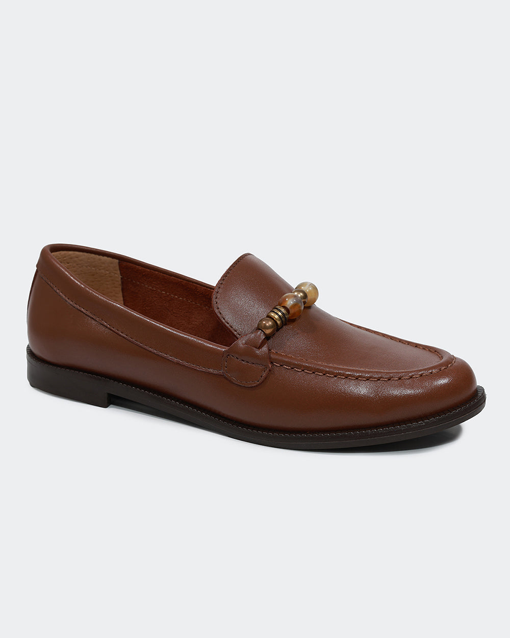 Mocassim Miçangas Marrom Villa Griffe