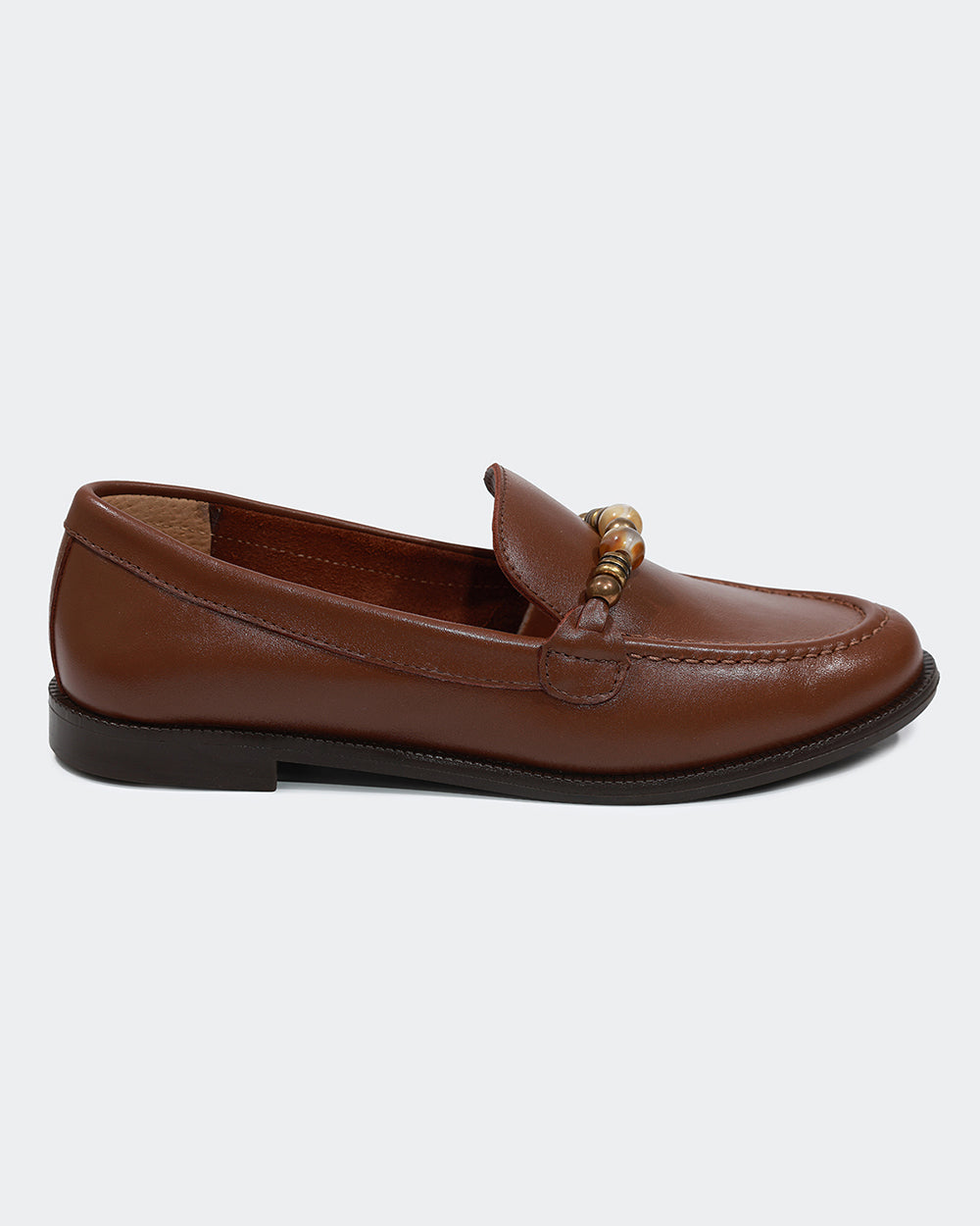 Mocassim Miçangas Marrom Villa Griffe