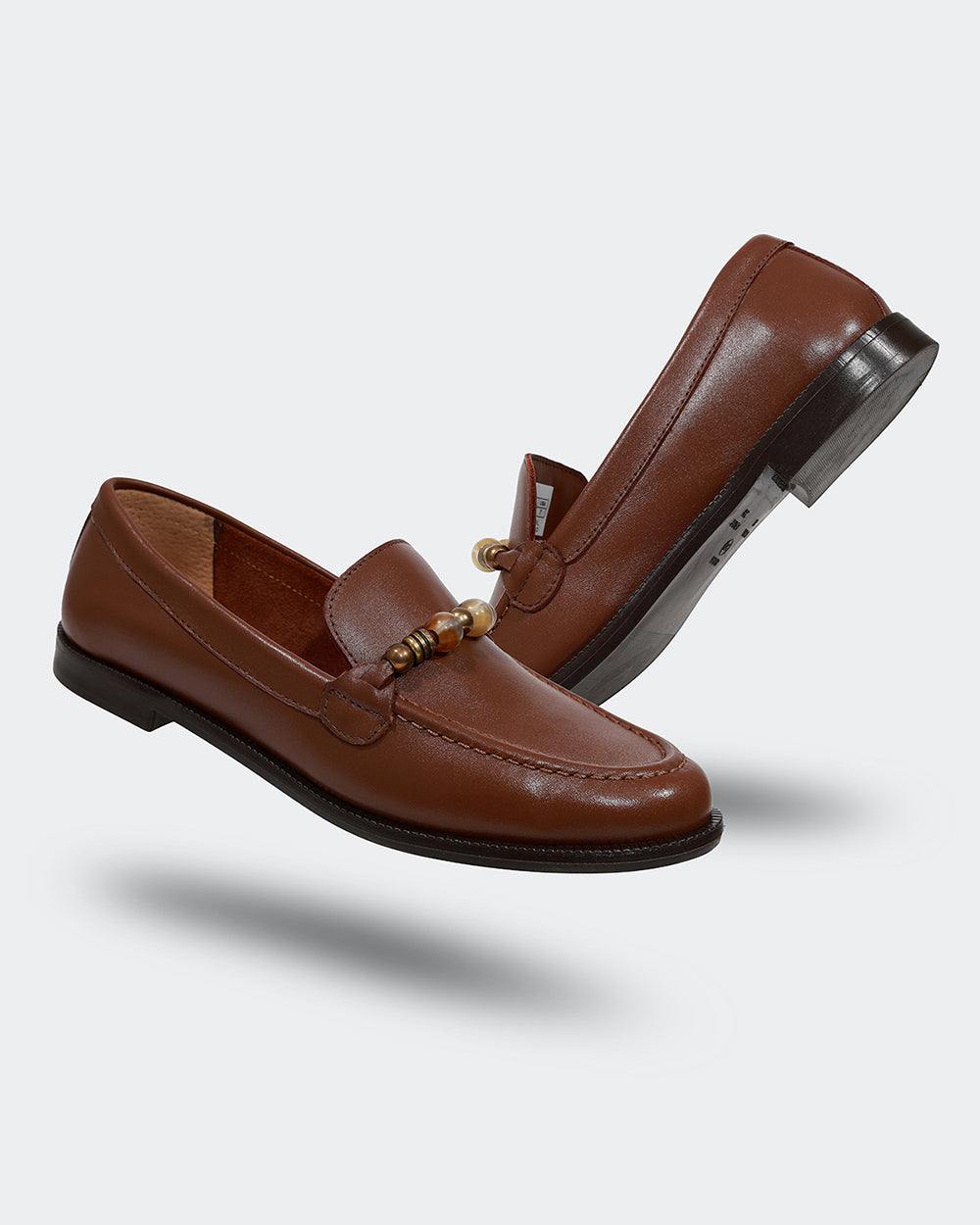 Mocassim Miçangas Marrom Villa Griffe