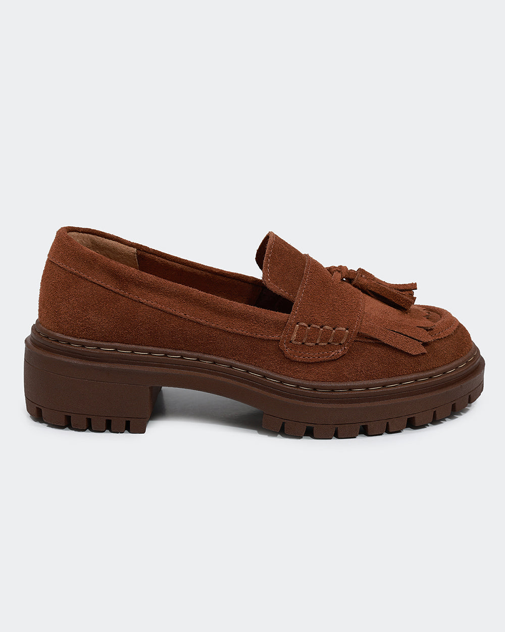 Mocassim Franja Camurça Camel Villa Griffe