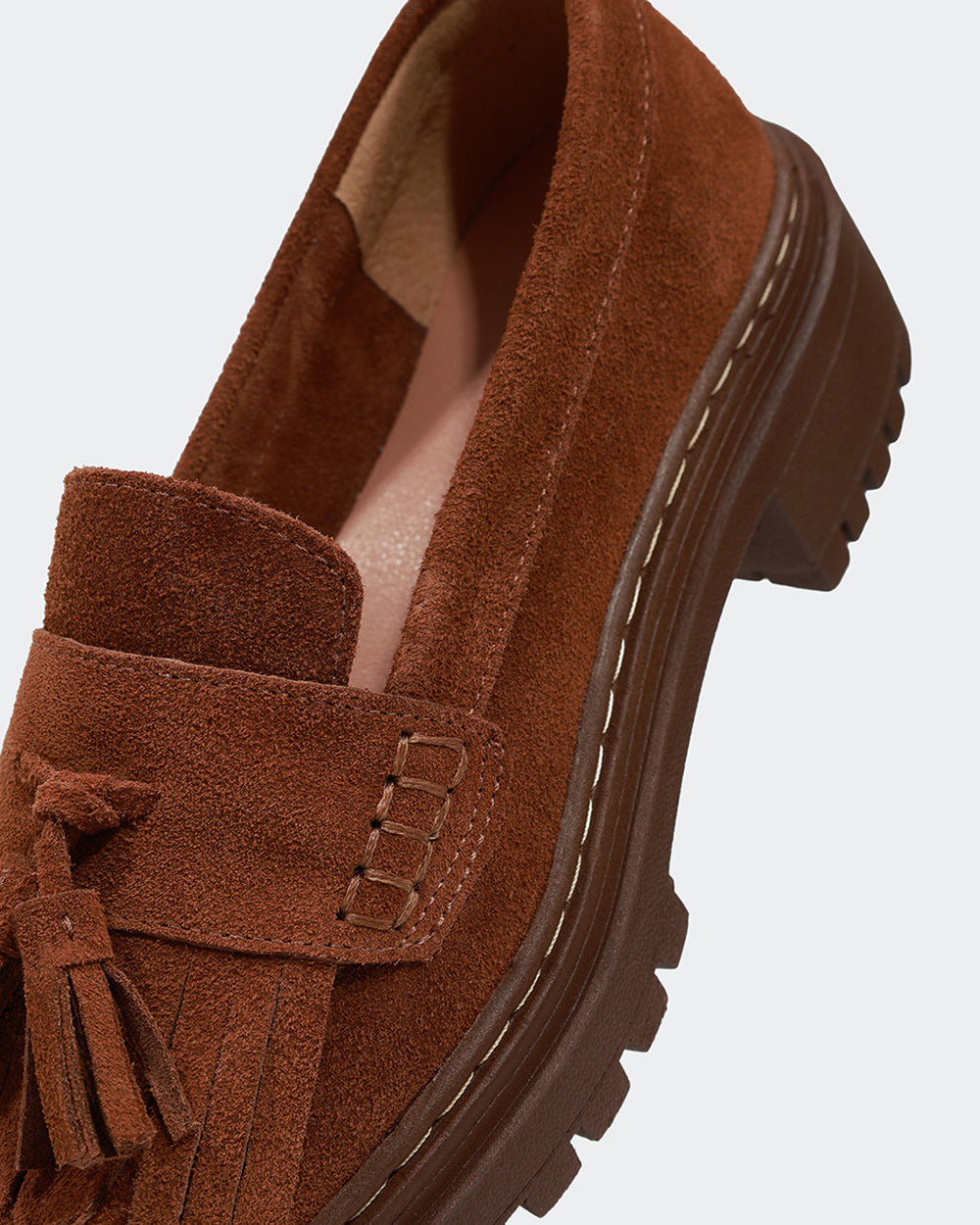 Mocassim Franja Camurça Camel Villa Griffe