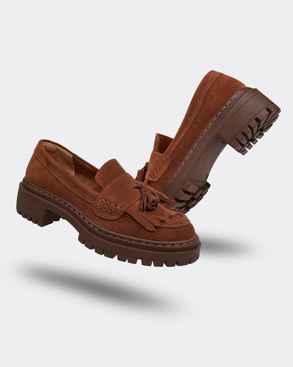 Mocassim Franja Camurça Camel Villa Griffe