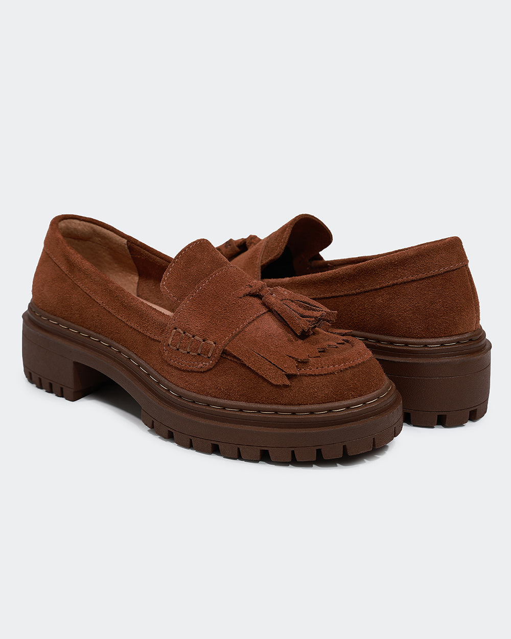 Mocassim Franja Camurça Camel Villa Griffe
