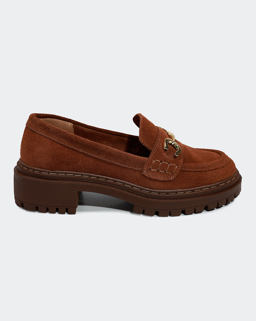 Mocassim Bridão Camurça Camel Villa Griffe
