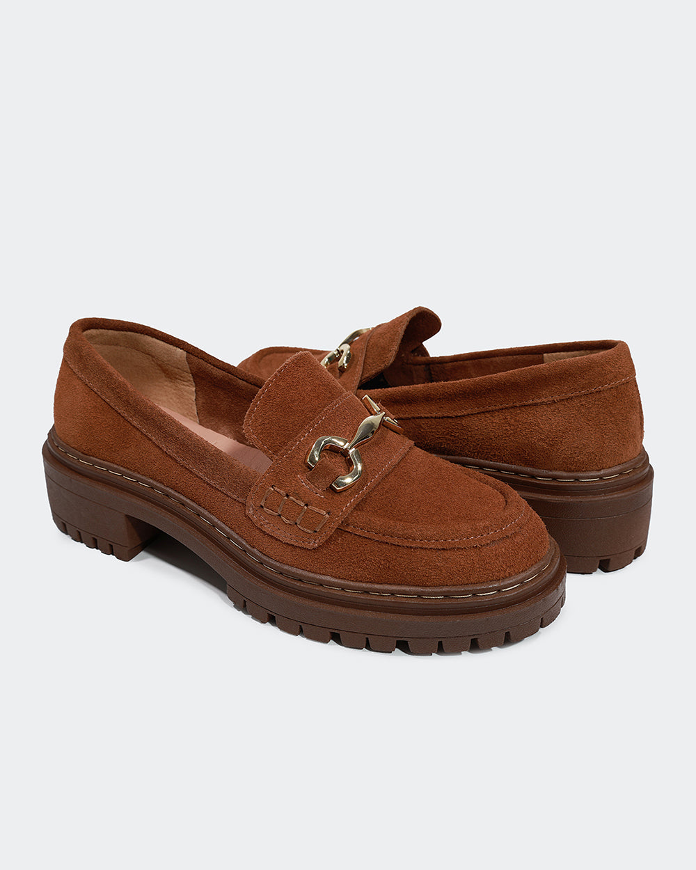 Mocassim Bridão Camurça Camel Villa Griffe