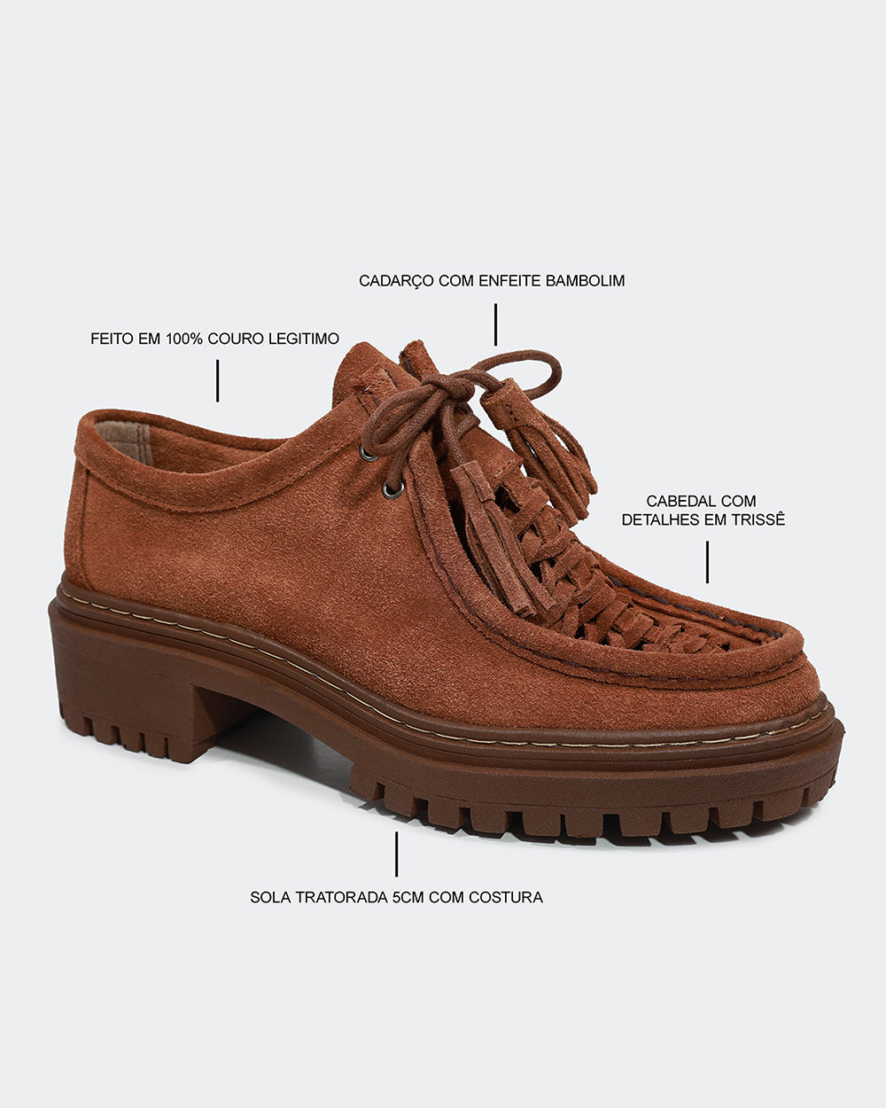 Mocassim Dockside Bambolim Camurça Camel Villa Griffe