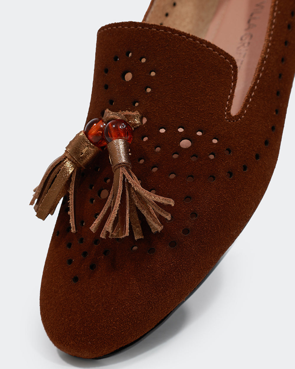 Loafer Bambolim Camurça Marrom Villa Griffe