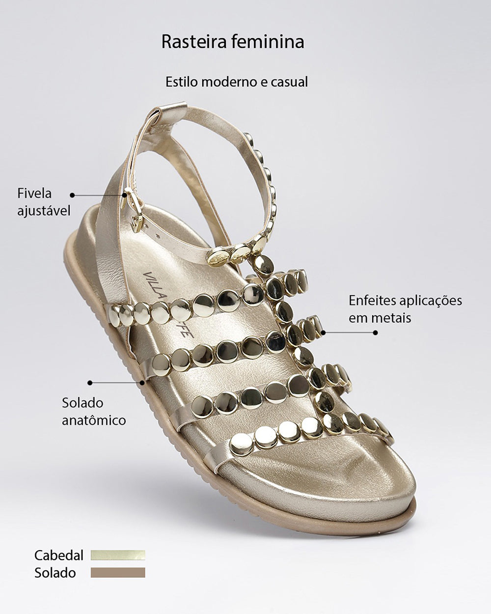 Papete Charm Esferas Ouro Villa Griffe