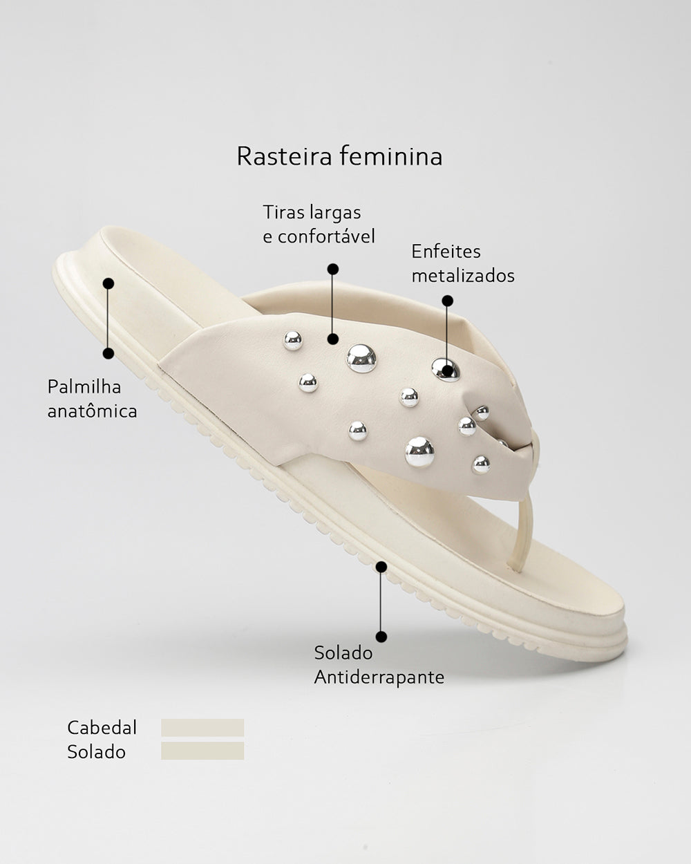 Papete Tira Acolchoada Esferas Off White Villa Griffe