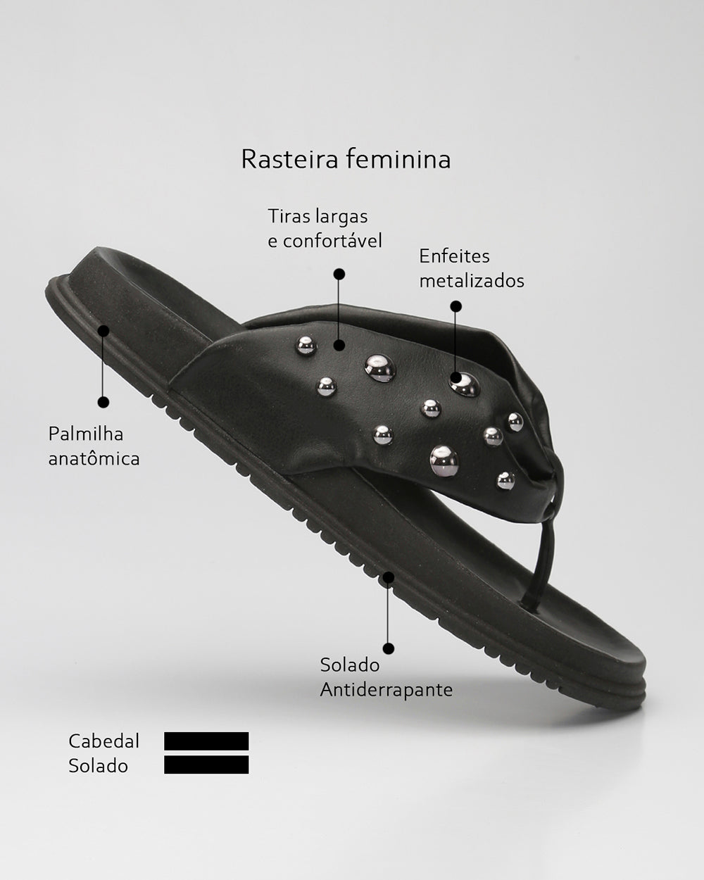 Papete Tira Acolchoada Esferas Preta Villa Griffe